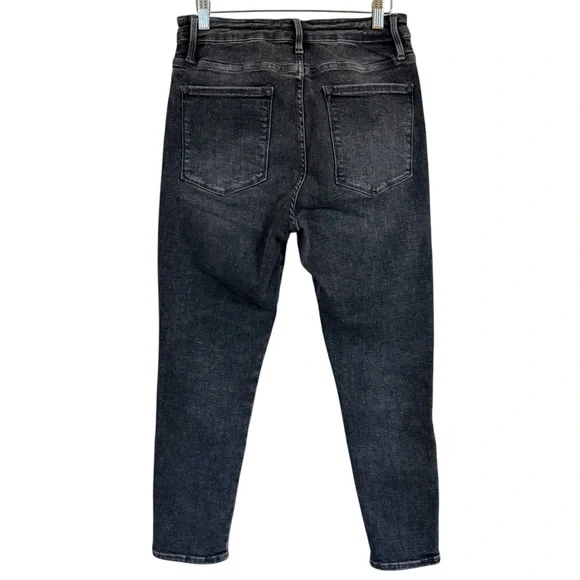 NWT Frame Le One Skinny Crop Jeans In Hughes Black Mid Rise Size 2 (29-34) - Picture 6 of 16